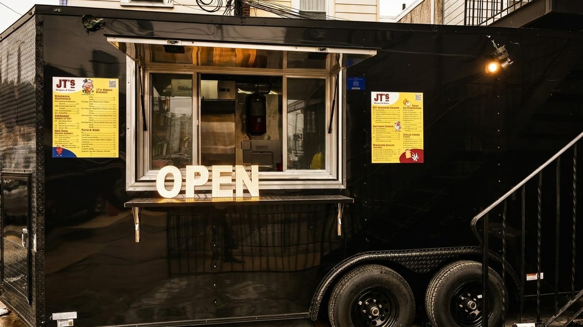 The food truck inside